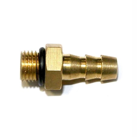 Interstate Pneumatics 3/8 Inch - 24 UNF Male x 1/4 Inch Hose Barb Connector for Inflator Whips FMS64T